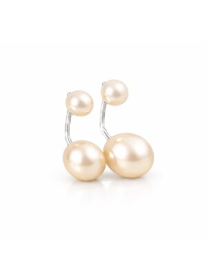 Ag925 Swarovski pärlitega kõrvarõngad, Light Gold