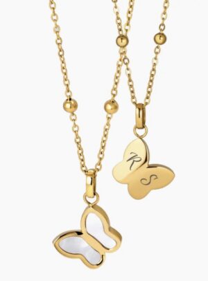 Graveeritav kaelakee Liblikas