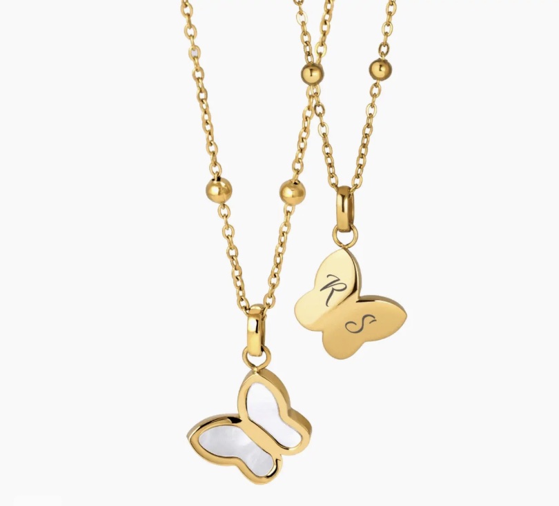 Graveeritav kaelakee Liblikas Graveeritav kaelakee Liblikas